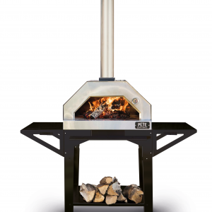 Four à pizza au bois en acier inoxydable conçu pour le climat québécois pouvant cuire une pizza en seulement 90 secondes